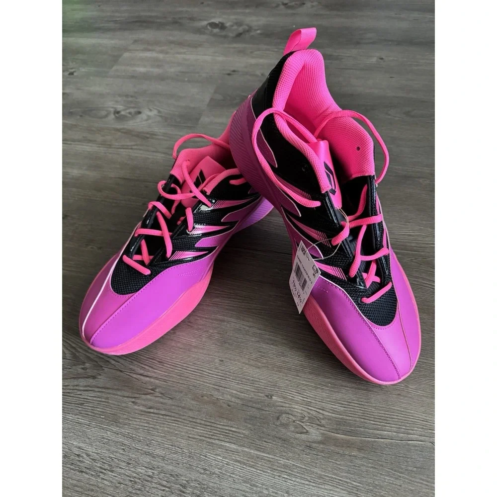 Adidas US 13.5 Men's Pink Black Lifestyle Basketball Dame Certified 3 JI1545 New